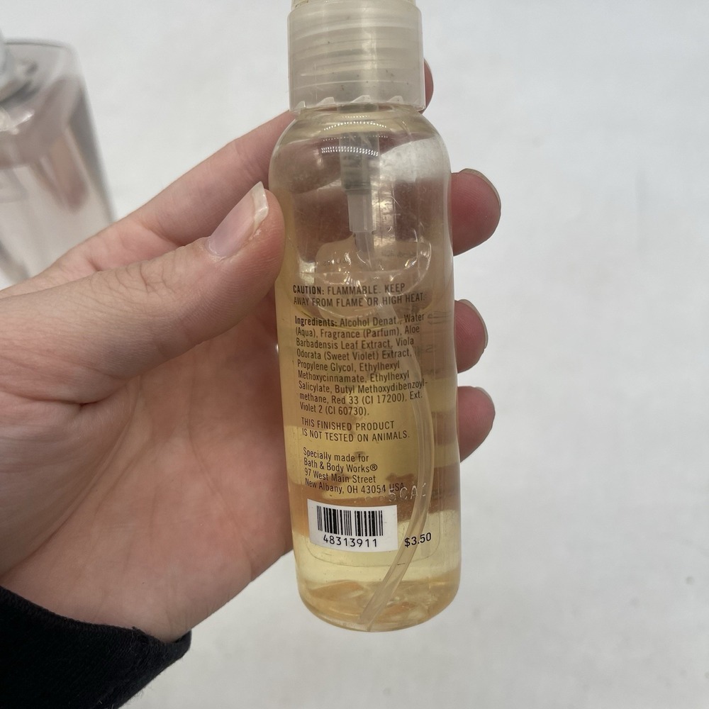Bath and Body Works Sweet Pea Fine Fragrance Mist 8 fl oz And Travel Size NEW - Picture 7 of 7
